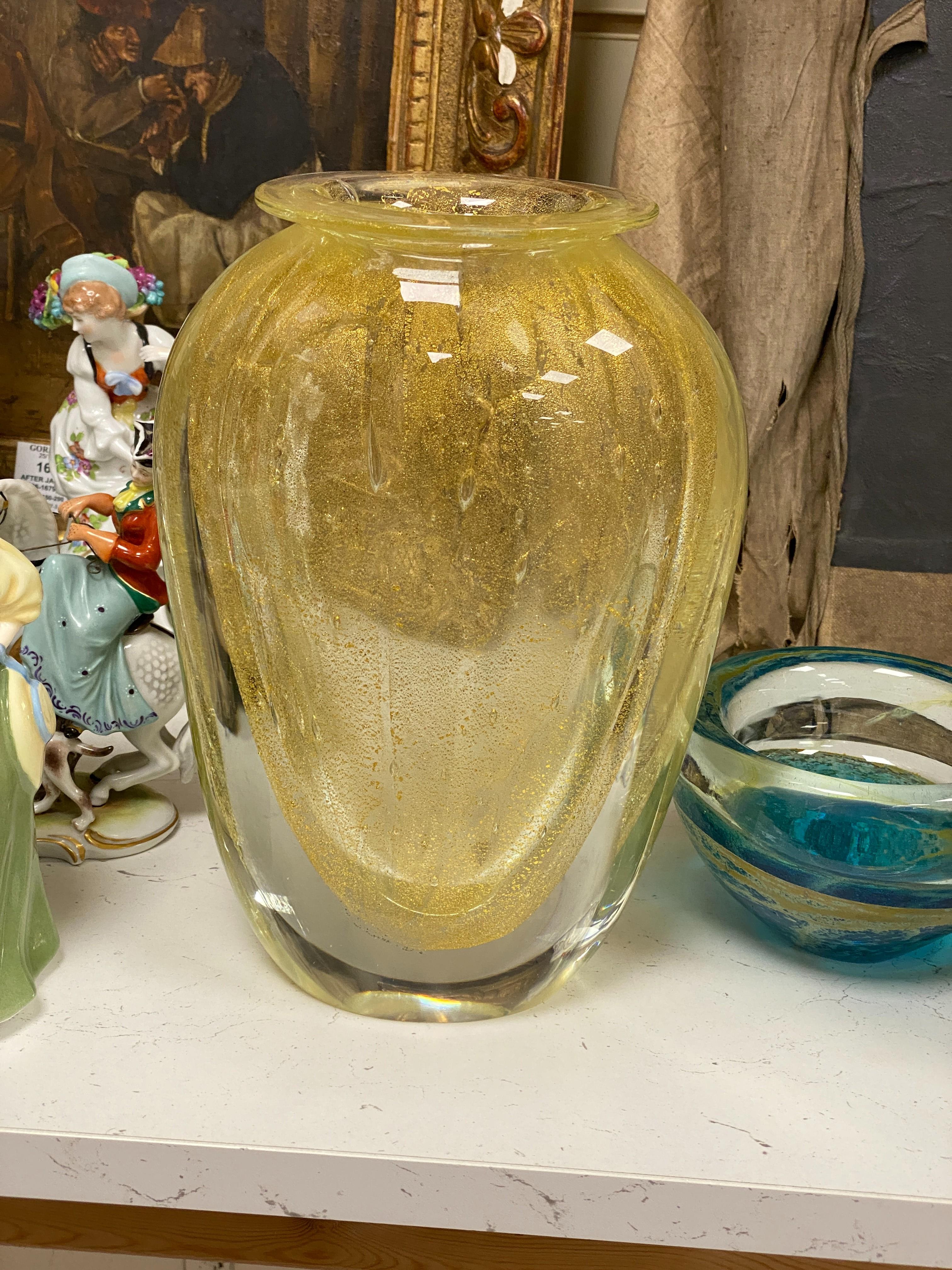 2 Murano glass vases and 2 others